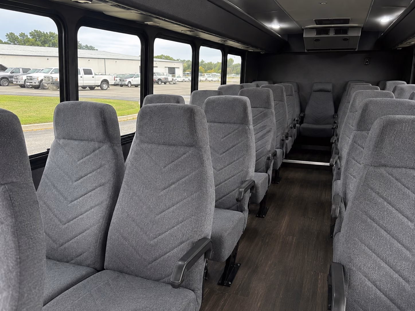 old bridge 15 passenger minibus interior