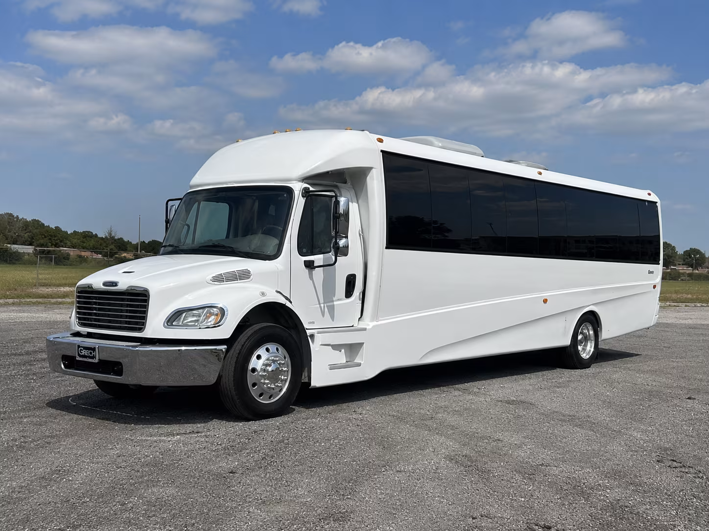 old bridge 50 passenger party bus