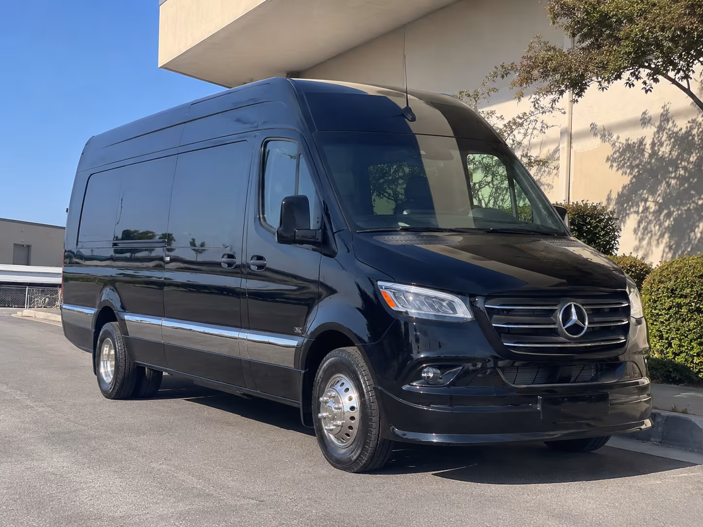old bridge sprinter van with driver